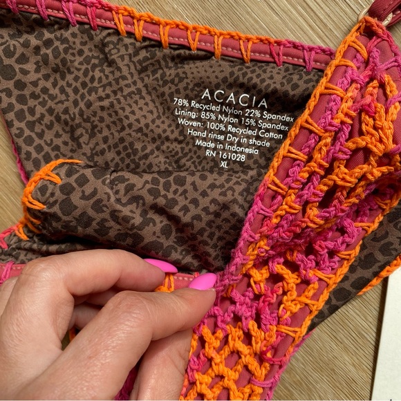 Free People x Acacia Lisboa Crochet bikini Top & Bottom large top XLarge bottom - Picture 6 of 10